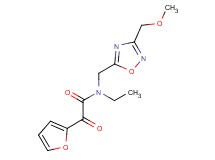 N-ethyl-2-(2-furyl)-N-{[3-(methoxymethyl)-1,2,4-oxadiazol-5-yl]methyl}-2-oxoacetamide