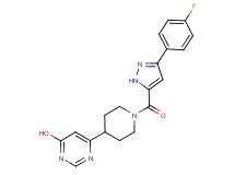 6-(1-{[3-(4-fluorophenyl)-1H-pyrazol-5-yl]carbonyl}piperidin-4-yl)pyrimidin-4-ol