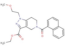 ethyl 1-(2-methoxyethyl)-5-(1-naphthoyl)-4,5,6,7-tetrahydro-1H-pyrazolo[4,3-c]pyridine-3-carboxylate
