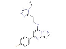 N-[2-(4-ethyl-4H-1,2,4-triazol-3-yl)ethyl]-5-(4-fluorophenyl)pyrazolo[1,5-a]pyrimidin-7-amine
