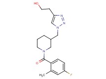 2-(1-{[1-(4-fluoro-2-methylbenzoyl)-3-piperidinyl]methyl}-1H-1,2,3-triazol-4-yl)ethanol