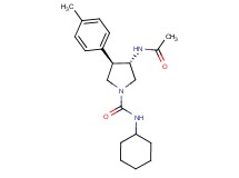 (3S*,4R*)-3-(acetylamino)-N-cyclohexyl-4-(4-methylphenyl)-1-pyrrolidinecarboxamide