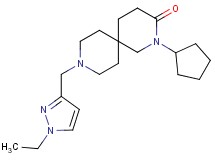 2-cyclopentyl-9-[(1-ethyl-1H-pyrazol-3-yl)methyl]-2,9-diazaspiro[5.5]undecan-3-one