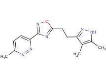 3-{5-[2-(4,5-dimethyl-1H-pyrazol-3-yl)ethyl]-1,2,4-oxadiazol-3-yl}-6-methylpyridazine