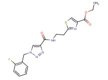 ethyl 2-[2-({[1-(2-fluorobenzyl)-1H-1,2,3-triazol-4-yl]carbonyl}amino)ethyl]-1,3-thiazole-4-carboxylate