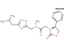 N-[(3-isobutyl-1,2,4-oxadiazol-5-yl)methyl]-N-methyl-2-[(4S)-2-oxo-4-phenyl-1,3-oxazolidin-3-yl]acetamide
