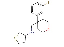 N-{[4-(3-fluorophenyl)tetrahydro-2H-pyran-4-yl]methyl}tetrahydrothiophen-3-amine