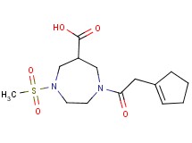 1-(cyclopent-1-en-1-ylacetyl)-4-(methylsulfonyl)-1,4-diazepane-6-carboxylic acid