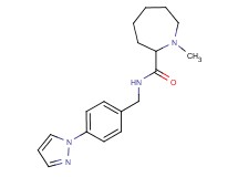 1-methyl-N-[4-(1H-pyrazol-1-yl)benzyl]-2-azepanecarboxamide