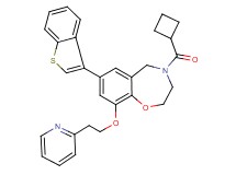 7-(1-benzothien-3-yl)-4-(cyclobutylcarbonyl)-9-[2-(2-pyridinyl)ethoxy]-2,3,4,5-tetrahydro-1,4-benzoxazepine