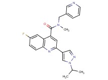 6-fluoro-2-(1-isopropyl-1H-pyrazol-4-yl)-N-methyl-N-(pyridin-3-ylmethyl)quinoline-4-carboxamide