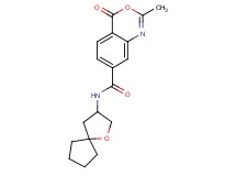 2-methyl-N-1-oxaspiro[4.4]non-3-yl-4-oxo-4H-3,1-benzoxazine-7-carboxamide