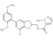 N-{[7-chloro-5-(2,5-dimethoxyphenyl)-2,3-dihydro-1-benzofuran-2-yl]methyl}-1-methyl-1H-pyrazole-5-carboxamide