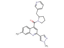 7-methyl-2-(1-methyl-1H-pyrazol-4-yl)-4-{[2-(pyridin-3-ylmethyl)pyrrolidin-1-yl]carbonyl}quinoline