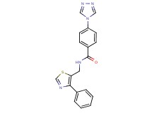 N-[(4-phenyl-1,3-thiazol-5-yl)methyl]-4-(4H-1,2,4-triazol-4-yl)benzamide