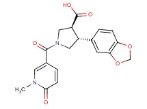 (3S*,4R*)-4-(1,3-benzodioxol-5-yl)-1-[(1-methyl-6-oxo-1,6-dihydropyridin-3-yl)carbonyl]pyrrolidine-3-carboxylic acid
