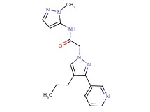 N-(1-methyl-1H-pyrazol-5-yl)-2-[4-propyl-3-(3-pyridinyl)-1H-pyrazol-1-yl]acetamide