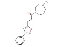 1-{3-[3-(3-pyridinyl)-1,2,4-oxadiazol-5-yl]propanoyl}-4-azepanamine