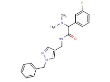 N-[(1-benzyl-1H-pyrazol-4-yl)methyl]-2-(dimethylamino)-2-(3-fluorophenyl)acetamide