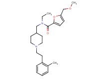 N-ethyl-5-(methoxymethyl)-N-({1-[2-(2-methylphenyl)ethyl]-4-piperidinyl}methyl)-2-furamide