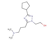 2-{3-cyclopentyl-5-[3-(dimethylamino)propyl]-1H-1,2,4-triazol-1-yl}ethanol