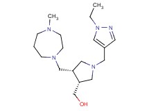 {(3R*,4S*)-1-[(1-ethyl-1H-pyrazol-4-yl)methyl]-4-[(4-methyl-1,4-diazepan-1-yl)methyl]pyrrolidin-3-yl}methanol