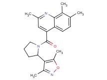 4-{[2-(3,5-dimethyl-4-isoxazolyl)-1-pyrrolidinyl]carbonyl}-2,7,8-trimethylquinoline