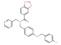 N-{4-[(4-fluorobenzyl)oxy]benzyl}-N-(3-pyridinylmethyl)-1,3-benzodioxole-5-carboxamide