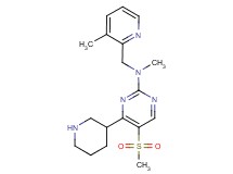 N-methyl-N-[(3-methyl-2-pyridinyl)methyl]-5-(methylsulfonyl)-4-(3-piperidinyl)-2-pyrimidinamine dihydrochloride