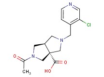 (3aR*,6aR*)-2-acetyl-5-[(3-chloropyridin-4-yl)methyl]hexahydropyrrolo[3,4-c]pyrrole-3a(1H)-carboxylic acid