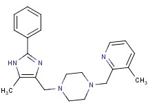 1-[(5-methyl-2-phenyl-1H-imidazol-4-yl)methyl]-4-[(3-methyl-2-pyridinyl)methyl]piperazine bis(trifluoroacetate)
