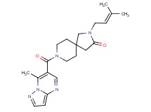 2-(3-methyl-2-buten-1-yl)-8-[(7-methylpyrazolo[1,5-a]pyrimidin-6-yl)carbonyl]-2,8-diazaspiro[4.5]decan-3-one