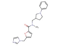 5-(1H-imidazol-1-ylmethyl)-N-methyl-N-[(1-phenyl-3-pyrrolidinyl)methyl]-2-furamide