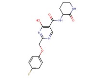2-[(4-fluorophenoxy)methyl]-4-hydroxy-N-(2-oxopiperidin-3-yl)pyrimidine-5-carboxamide