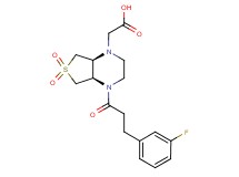 [(4aR*,7aS*)-4-[3-(3-fluorophenyl)propanoyl]-6,6-dioxidohexahydrothieno[3,4-b]pyrazin-1(2H)-yl]acetic acid