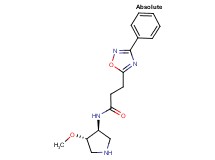 N-[(3S,4S)-4-methoxy-3-pyrrolidinyl]-3-(3-phenyl-1,2,4-oxadiazol-5-yl)propanamide hydrochloride