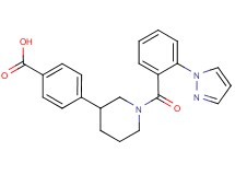 4-{1-[2-(1H-pyrazol-1-yl)benzoyl]piperidin-3-yl}benzoic acid