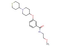 N-(2-methoxyethyl)-3-{[1-(tetrahydro-2H-thiopyran-4-yl)-4-piperidinyl]oxy}benzamide
