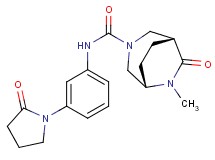 (1R*,5S*)-6-methyl-7-oxo-N-[3-(2-oxopyrrolidin-1-yl)phenyl]-3,6-diazabicyclo[3.2.2]nonane-3-carboxamide