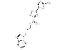 N-[3-(1H-indol-1-yl)propyl]-3-(5-methyl-2-furyl)-1H-pyrazole-5-carboxamide