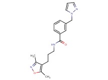 N-[3-(3,5-dimethyl-4-isoxazolyl)propyl]-3-(1H-pyrazol-1-ylmethyl)benzamide