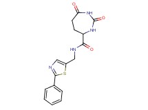 2,7-dioxo-N-[(2-phenyl-1,3-thiazol-5-yl)methyl]-1,3-diazepane-4-carboxamide