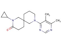 2-cyclopropyl-8-(5,6-dimethyl-4-pyrimidinyl)-2,8-diazaspiro[5.5]undecan-3-one