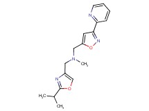 1-(2-isopropyl-1,3-oxazol-4-yl)-N-methyl-N-[(3-pyridin-2-ylisoxazol-5-yl)methyl]methanamine