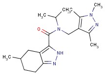 N-isopropyl-5-methyl-N-[(1,3,5-trimethyl-1H-pyrazol-4-yl)methyl]-4,5,6,7-tetrahydro-2H-indazole-3-carboxamide