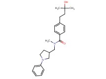 4-(3-hydroxy-3-methylbutyl)-N-methyl-N-[(1-phenyl-3-pyrrolidinyl)methyl]benzamide