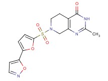 7-[(5-isoxazol-5-yl-2-furyl)sulfonyl]-2-methyl-5,6,7,8-tetrahydropyrido[3,4-d]pyrimidin-4(3H)-one