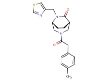 (1S*,5R*)-3-[(4-methylphenyl)acetyl]-6-(1,3-thiazol-4-ylmethyl)-3,6-diazabicyclo[3.2.2]nonan-7-one