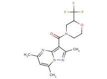 2,5,7-trimethyl-3-{[2-(trifluoromethyl)morpholin-4-yl]carbonyl}pyrazolo[1,5-a]pyrimidine