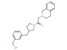 (3-{[1-(3,4-dihydroisoquinolin-2(1H)-ylacetyl)pyrrolidin-3-yl]methyl}phenyl)methanol